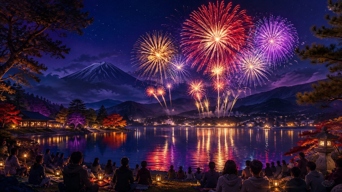 花火大会のオリジナルイラスト